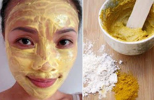 Trị nám bằng tinh bột nghệ, bột gạo và sữa chua không đường